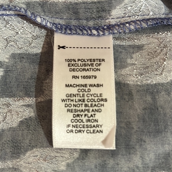 Cupid Pullover Top Tunic; Gathered Neckline;3/4 Sleeves;Lavender Tone - Picture 7 of 9